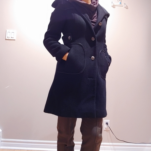 Projek Raw Wool Blend Pea Coat - Picture 8 of 8